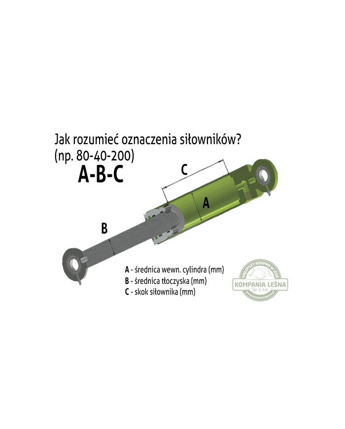 Siłownik 100-60-575 podnoszenia głównego ramienia do Palms 5.72 i 5.85