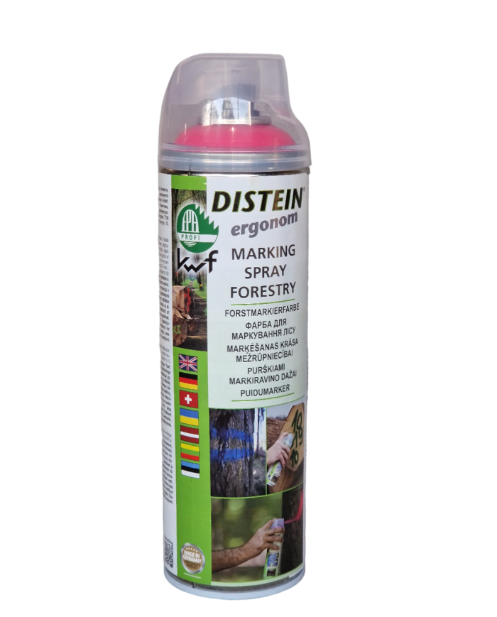 Spray farba Distein do znakowania drzew, różowa