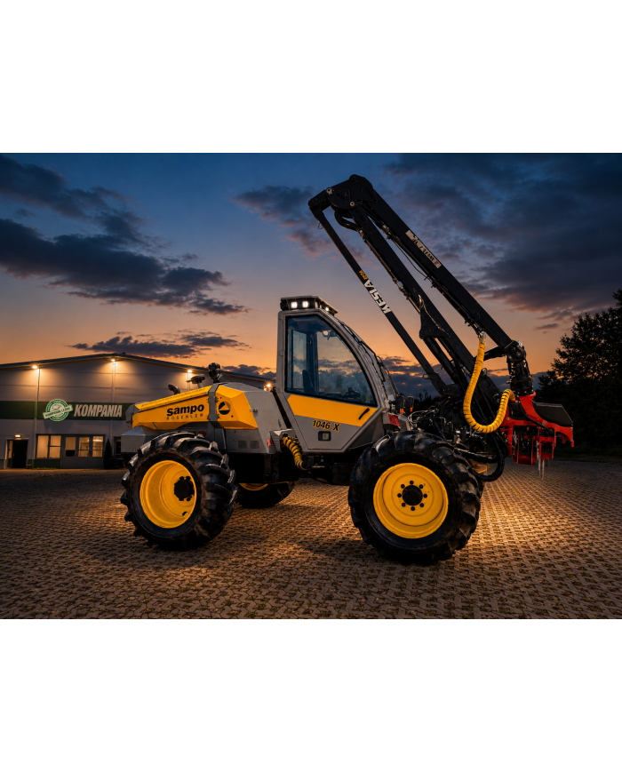 Wynajem Harvester SAMPO 1046 X + Głowica Nisula 400H + Żuraw Kesla 571H Zestaw Harvesterowy 1046X 700 PLN netto / Doba