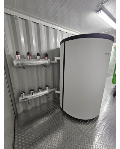 Kontenerowa kotłownia na biomasę RA 500P 40HC – moc do 499 kW, klasa 5