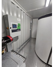 Kontenerowa kotłownia na biomasę RA 500P 40HC – moc do 499 kW, klasa 5