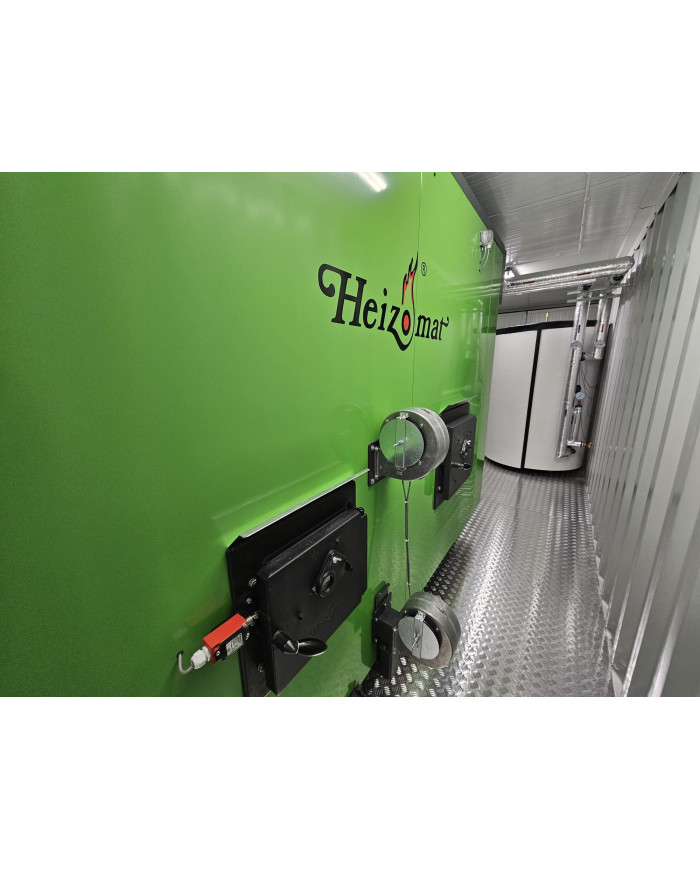 Kontenerowa kotłownia na biomasę RA 500P 40HC – moc do 499 kW, klasa 5