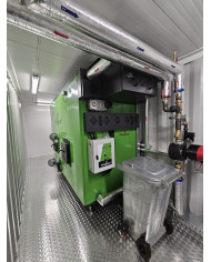 Kontenerowa kotłownia na biomasę RA 500P 40HC – moc do 499 kW, klasa 5