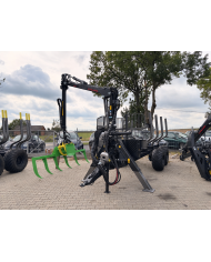 Zestaw zrywkowy PALMS - przyczepa PALMS 8D z żurawiem 3.67 - Maszyny leśne